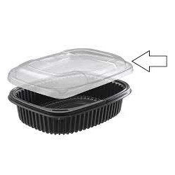 BARQUETTE COOKIPACK FOND NOIR ET COUVERCLE TRANSPARENT