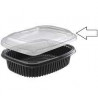 BARQUETTE COOKIPACK FOND NOIR ET COUVERCLE TRANSPARENT