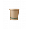 CARTON X300 POT A SOUPE + COUVERCLE KRAFT CARTON
