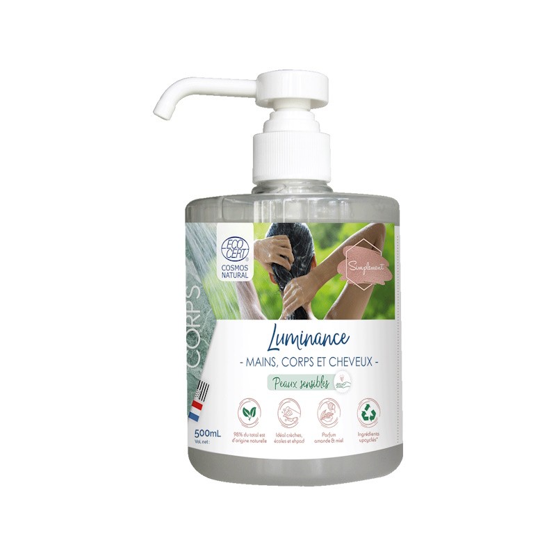 SAVON LUMINANCE CORPS ET CHEUVEUX POUR PEAUX SENSIBLES 500ML